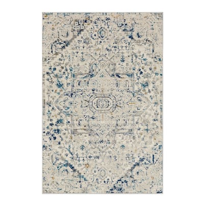 Mohawk Home Paris Floral Ornamental Medallion Woven Area Rug