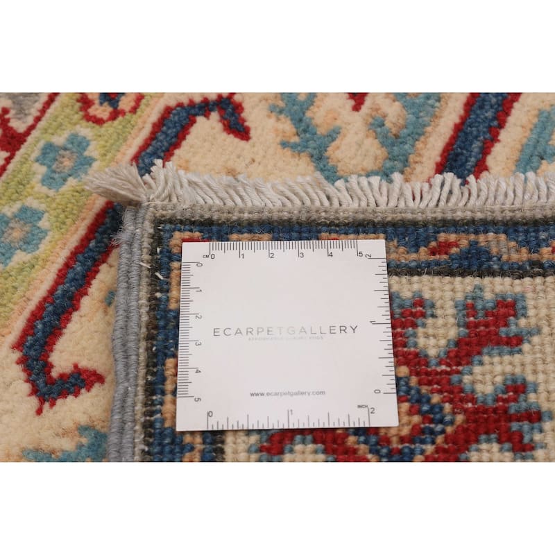 ECARPETGALLERY Hand-knotted Uzbek Ghazni Grey Wool Rug - 3'4 x 4'8