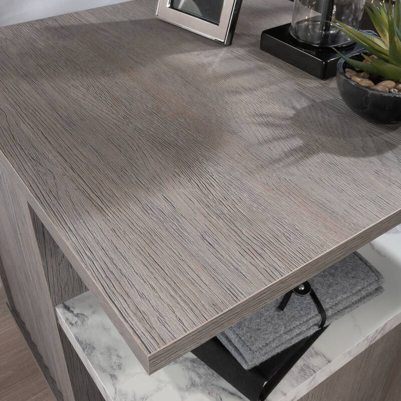 Wood Nightstand with Contemporary Design, Brown