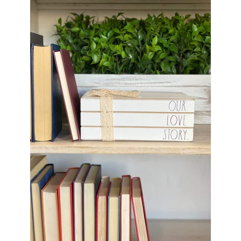 Rae Dunn Decorative Stacked Books - OUR LOVE STORY