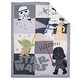 preview thumbnail 3 of 8, Lambs & Ivy Star Wars Classic 3-Piece Baby Crib Bedding Set - Yoda/Darth Vader