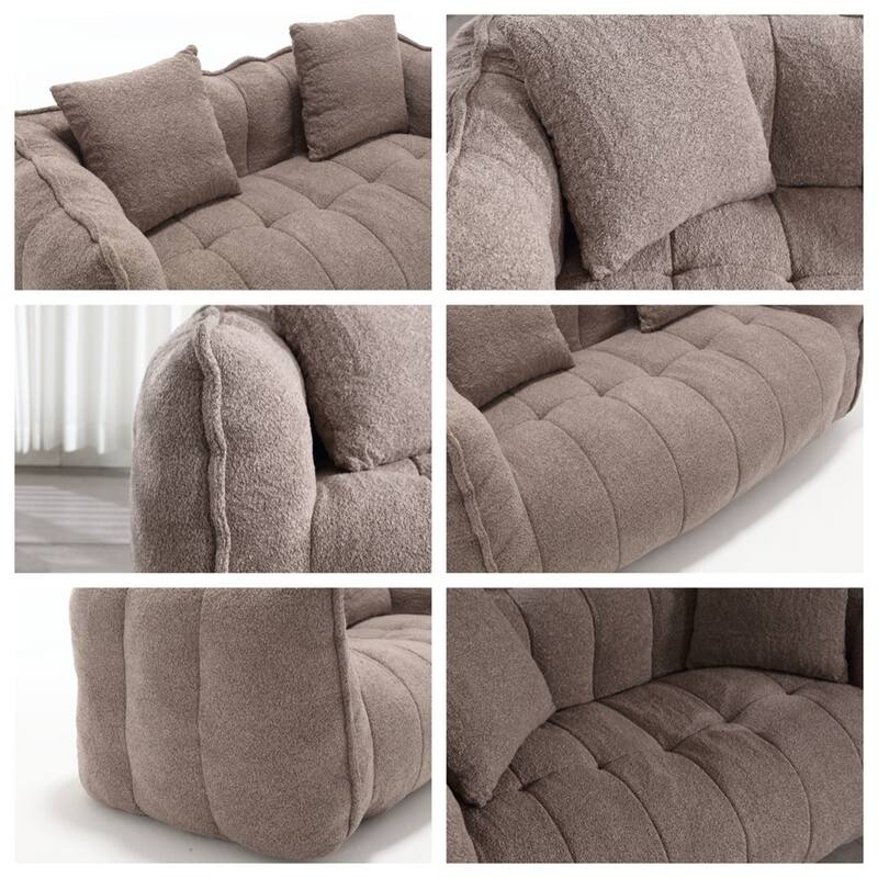 Modern Chenille Recliner Sofa with High Resilience Foam