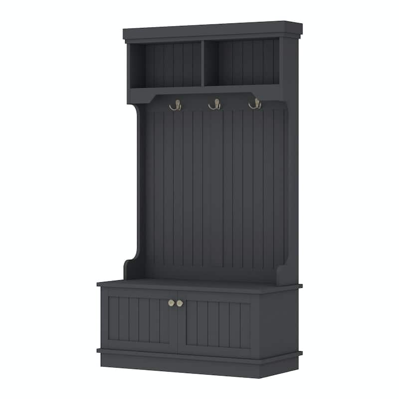 Hall Tree with Storage Shoe Bench for Entryway - 4-in-1 Coat Rack Design with Hooks
