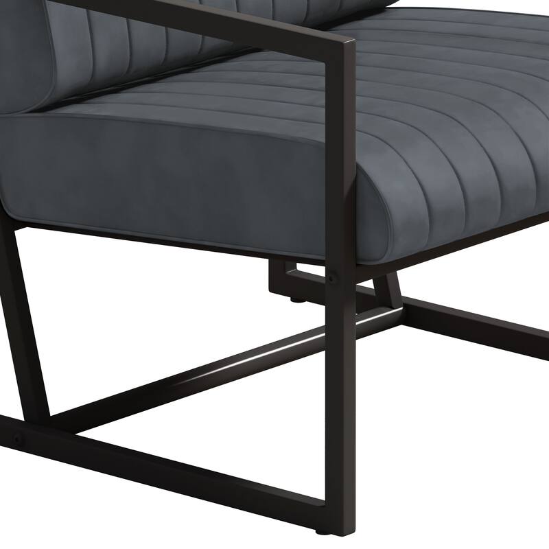 PU Leather Feature Armchair Accent Chair with Metal Frame
