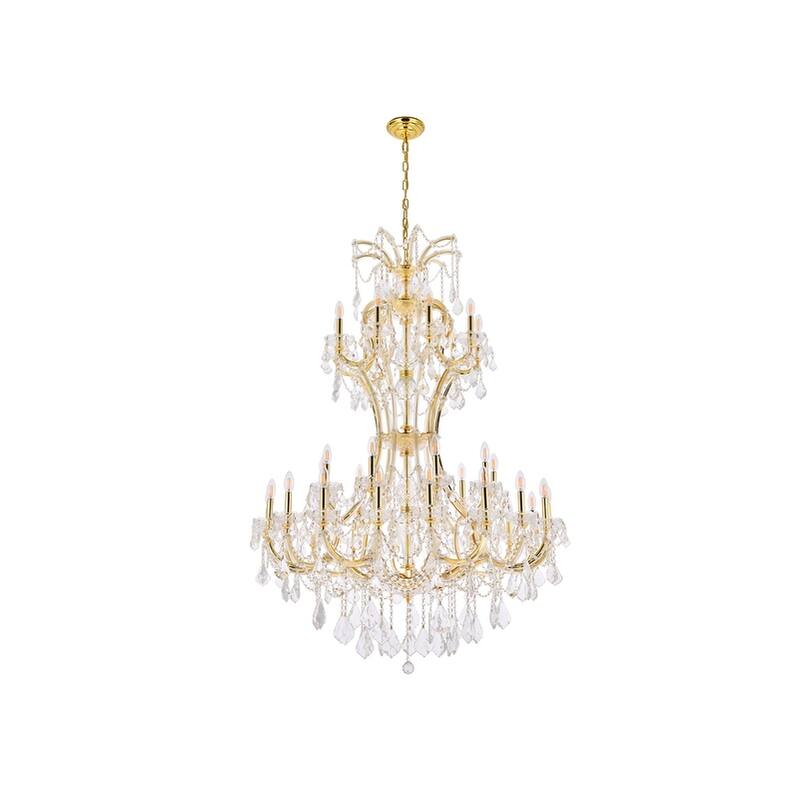 Fleur Illumination Collection Chandelier D:46in H:64in Lt:36 Gold Finish