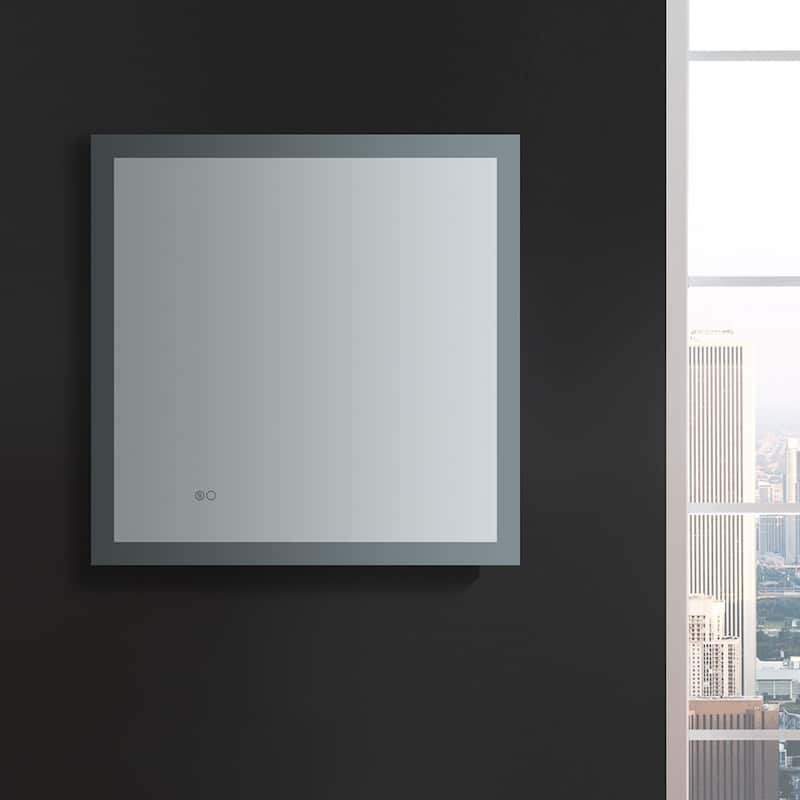 Fresca Luminosa 30" x 30" Framed Bathroom Mirror with Halo LED