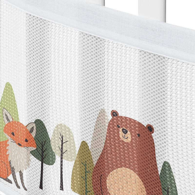 Sweet Jojo Designs + BreathableBaby Breathable Mesh Crib Liner Woodland Animals Boy, Girl, Unisex/Gender Neutral Woodsy Pals