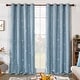 preview thumbnail 8 of 12, Deconovo Total Blackout Window Curtains with Floral Pattern 2 Panels 52 x 84 Inch - Blue