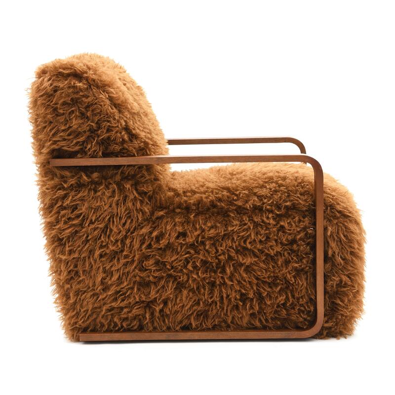 Furniture of America Neyra Modern 28-inch Faux Fur Accent Arm Chair