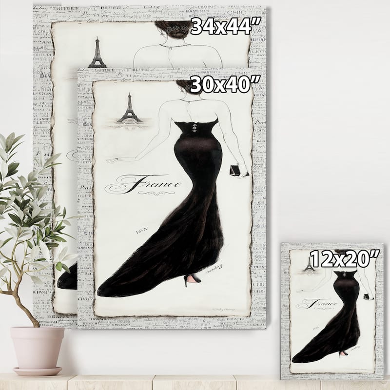 Designart "Elegance Glam Paris Diva II" Fashion Canvas Artwork Print - Black - Overstock - 25706510 Designart "Elegance Glam Paris Diva II" Fashion Canvas Artwork Print - Black - Overstock - 25706510