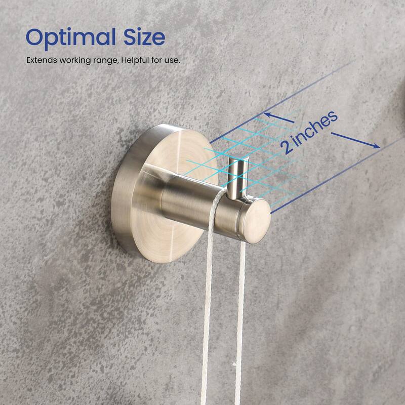 Circular Bathroom Towel & Robe Hook 3 Count
