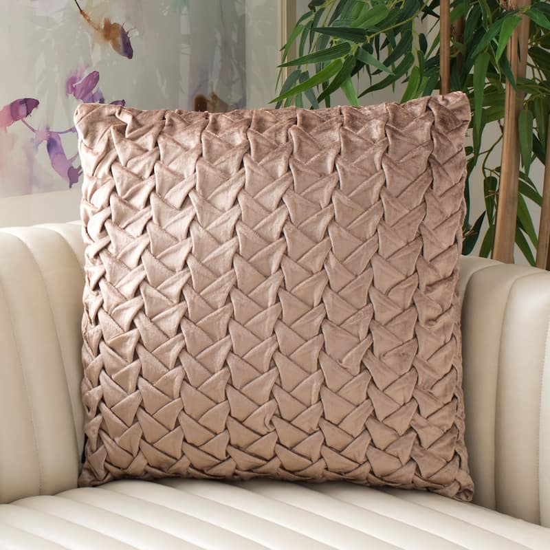 SAFAVIEH Marlieke 18-inch Pillow - Taupe - 18Wx18L