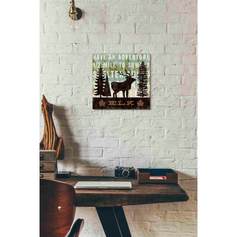 Epic Graffiti 'Simple Living Elk' by Michael Mullan, Canvas Wall Art