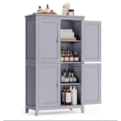 Bathroom Floor Storage Cabinet - 11.8"D x 23.6"W x 43.3"H