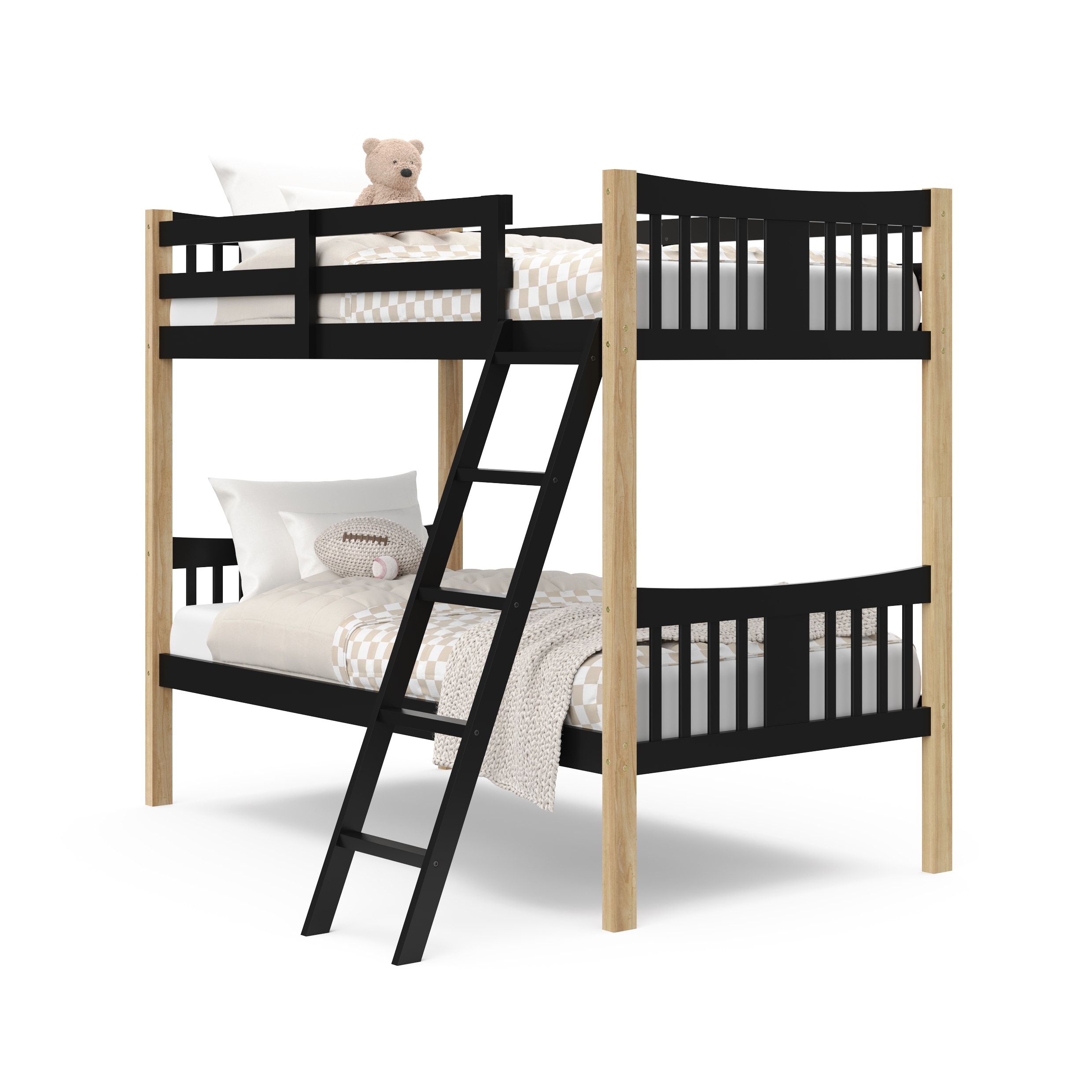 Storkcraft Caribou Twin over Twin Hardwood Bunk Bed Bed Bath