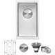 preview thumbnail 1 of 10, Ruvati 10 inch Undermount Bar Prep Tight Raduis 16 Gauge Kitchen Sink Stainless Steel Single Bowl - RVH7010