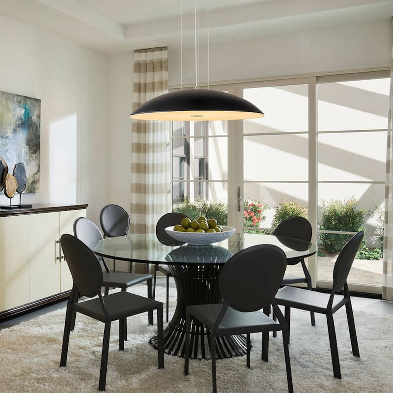 Contemporary Dimmable LED 23.6in Saucer Dome Pendant Light