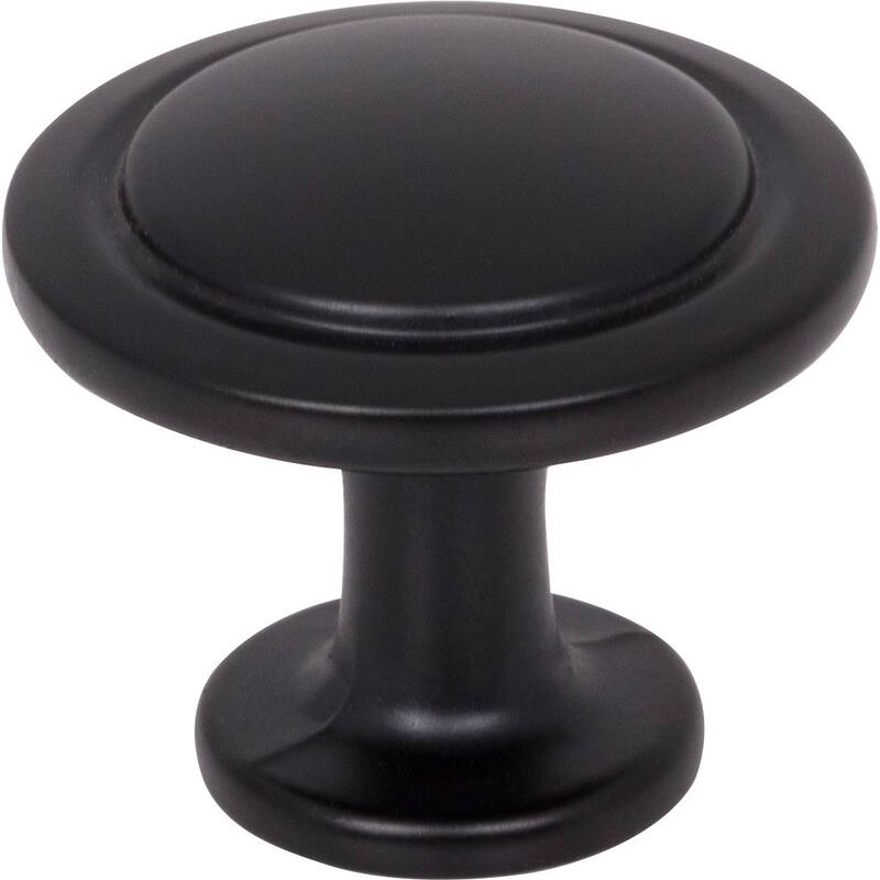 Elements Gatsby 1-1/4 Inch Mushroom Cabinet Knob - Matte Black
