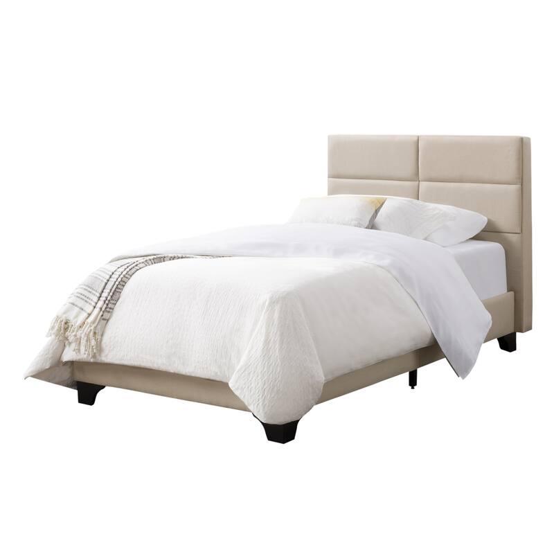 Bellevue Twin/Single Rectangle Panel Upholstered Bed