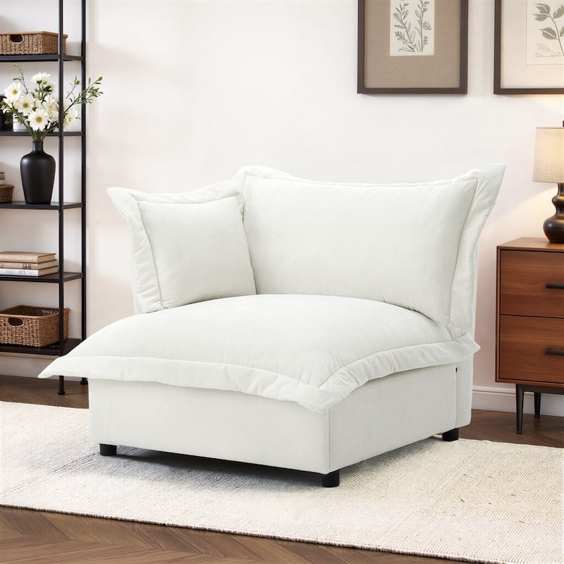 Double Layer Cushion Comfy Cloud Modular Sectional Sofa Couch Ottoman