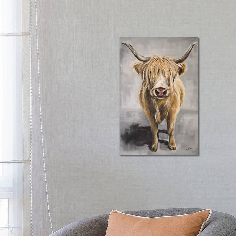 iCanvas "Shep The Highland Cow" by Hippie Hound Studios Canvas Print - 26x18x1.5