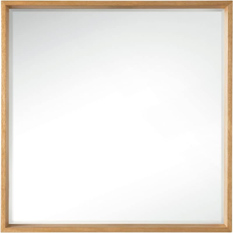 James Martin Vanities Milan 35-3/8" x 35-3/8" Framed Bathroom Mirror - Natural Ash