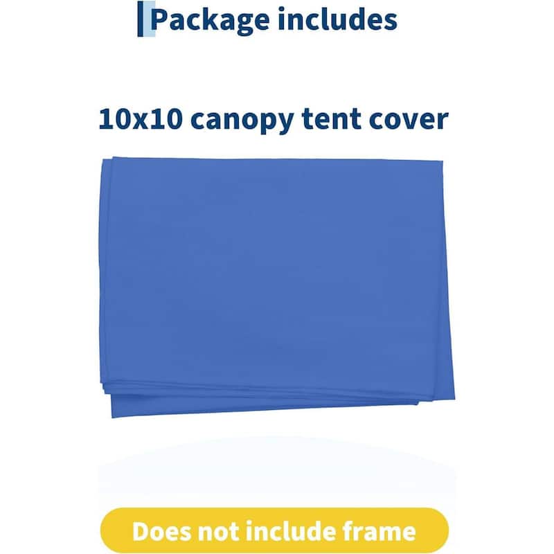 10x10ft Waterproof Pop Up Canopy Tent Replacement Top for Outdoor Garden Patio Sun Shade (Top Only) - N/A