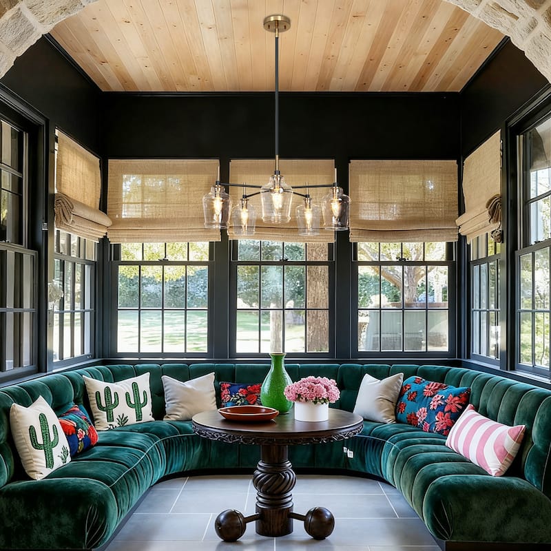 Modern 5-Light Black Gold Wagon Wheel Chandeliers Glass Pendant Light for Kitchen Dining Room