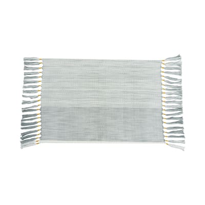 Kerbey Boulder Tasseled Placemats Set of 4 For Dining, 13" x 19"