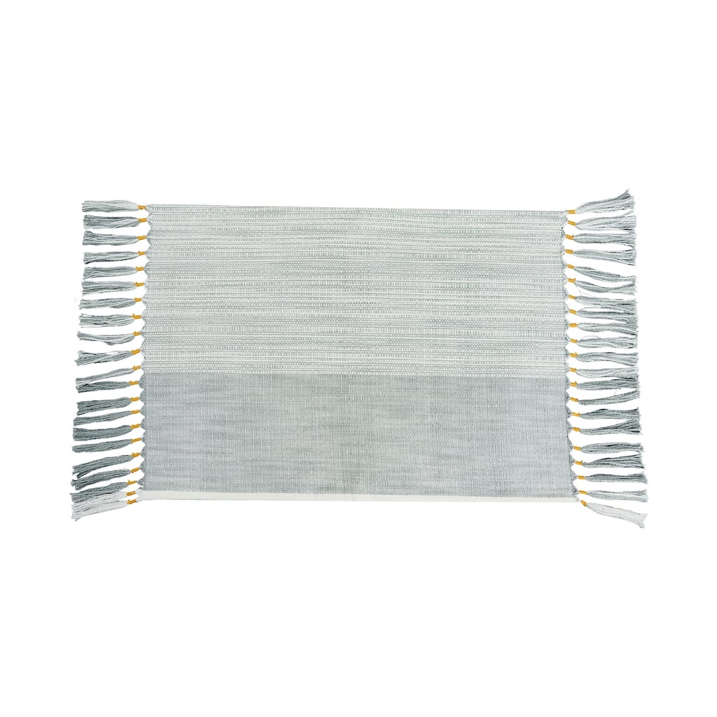 Kerbey Boulder Tasseled Placemats Set of 4 For Dining, 13" x 19"