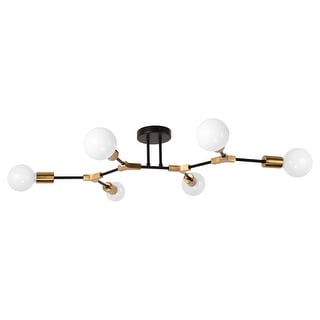 6-Light Modern Semi Flush Mount Ceiling Light Fixture Sputnik ...