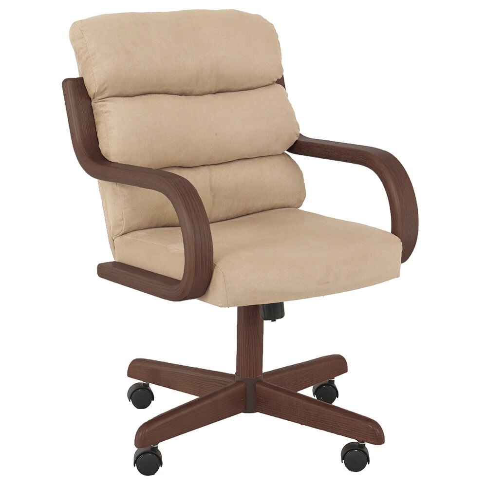 Chromcraft Douglas Caster Dining Chairs in Chestnut Finish Set of
