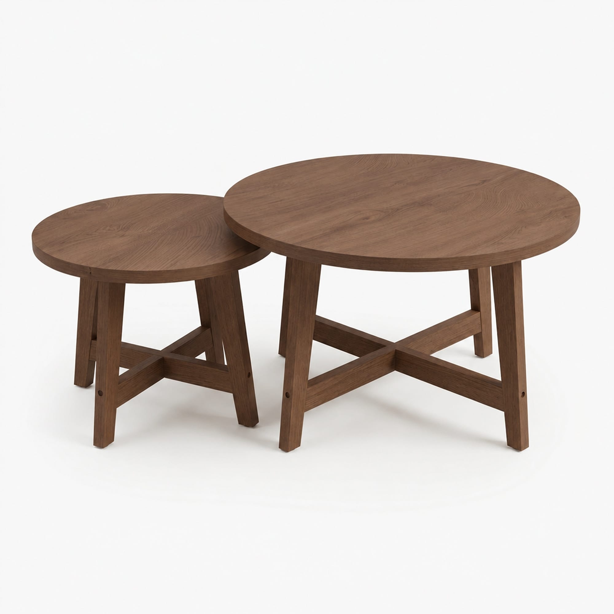 Set of 2 Round Nesting Coffee Tables
