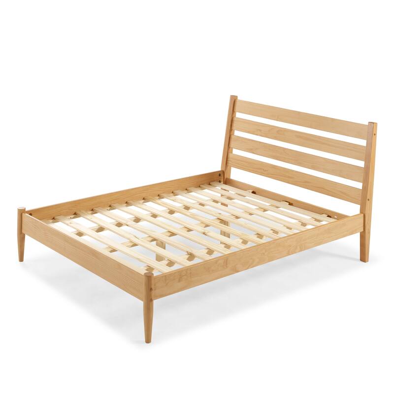 Mid-Century Modern Platform Bed - Queen Size