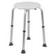 preview thumbnail 9 of 15, Tool-Free 300 Lb. Capacity, Adjustable White Bath & Shower Stool - 14.25"D x 14.25"W x 14" - 20.75"H