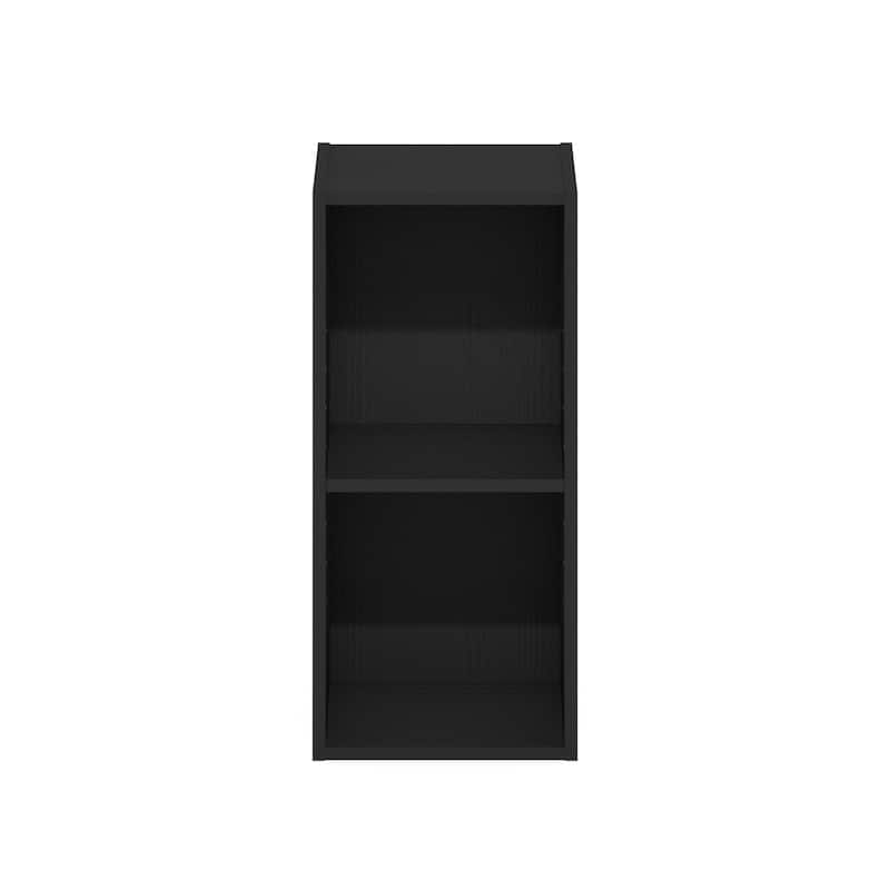 9.84 in. Tall Blackwood Wood 2-Shelf Bookcase