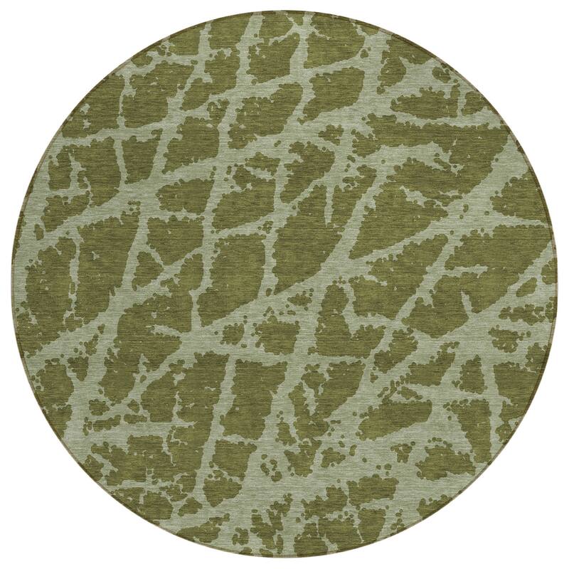 Allus Contemporary Abstract Weather Resistant Blended Style Outdoor Rug