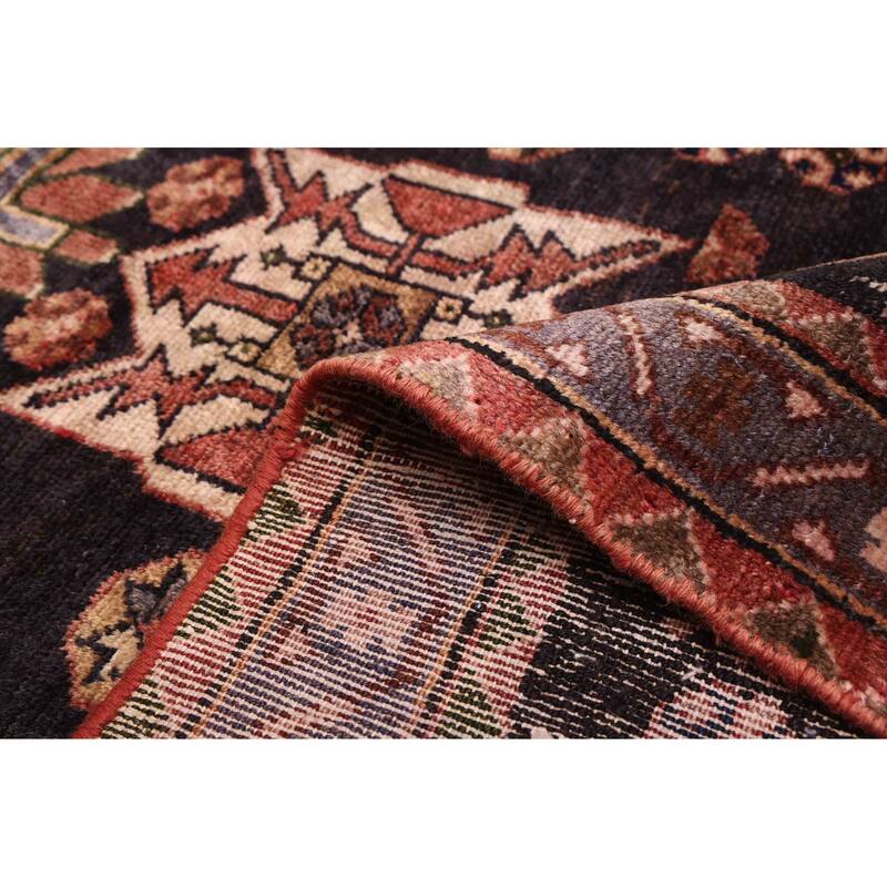 ECARPETGALLERY Hand-knotted Andelz Black Wool Rug - 3'7 x 10'1