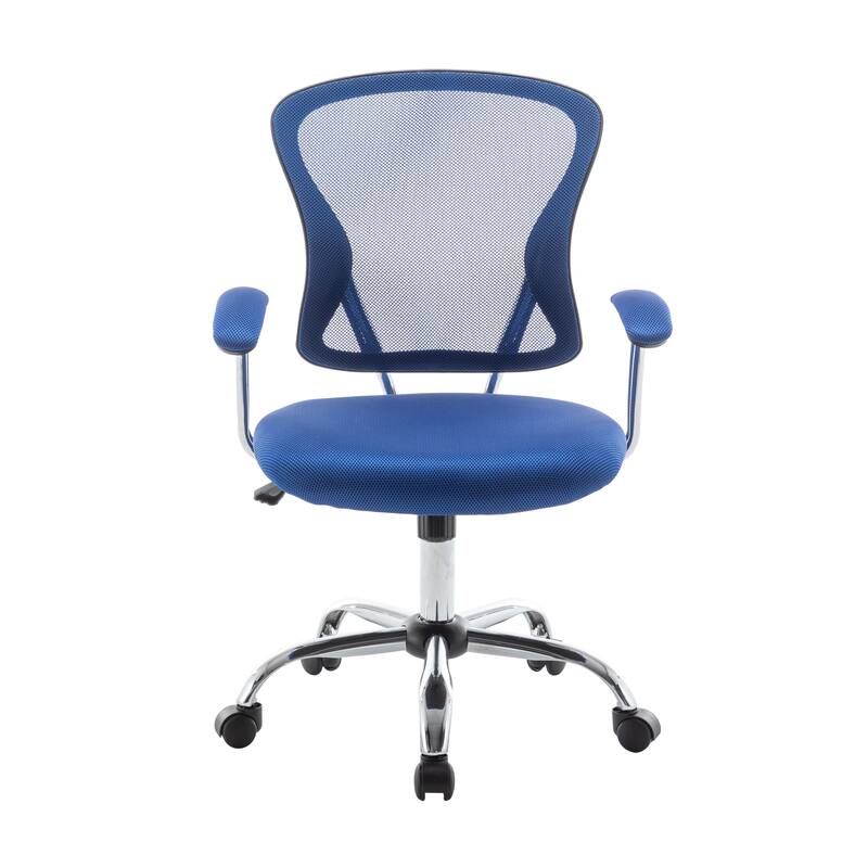 Porthos Home Guin Mesh Ergonomic Office Chair with Chrome Roller Base