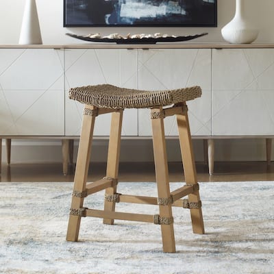 Wooden Counter Stool - 26.5" - Brown