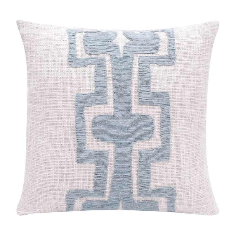 Sevita Stacy Garcia Contemporary Geometric Indoor Throw Pillow - 20" x 20" - Ocean Blue/Ivory