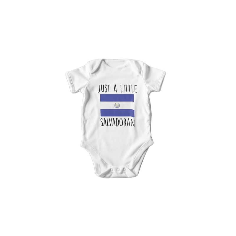 El Salvador - Baby Boy Girl Clothes Infant Bodysuit Funny Cute Newborn - White - 3-6M