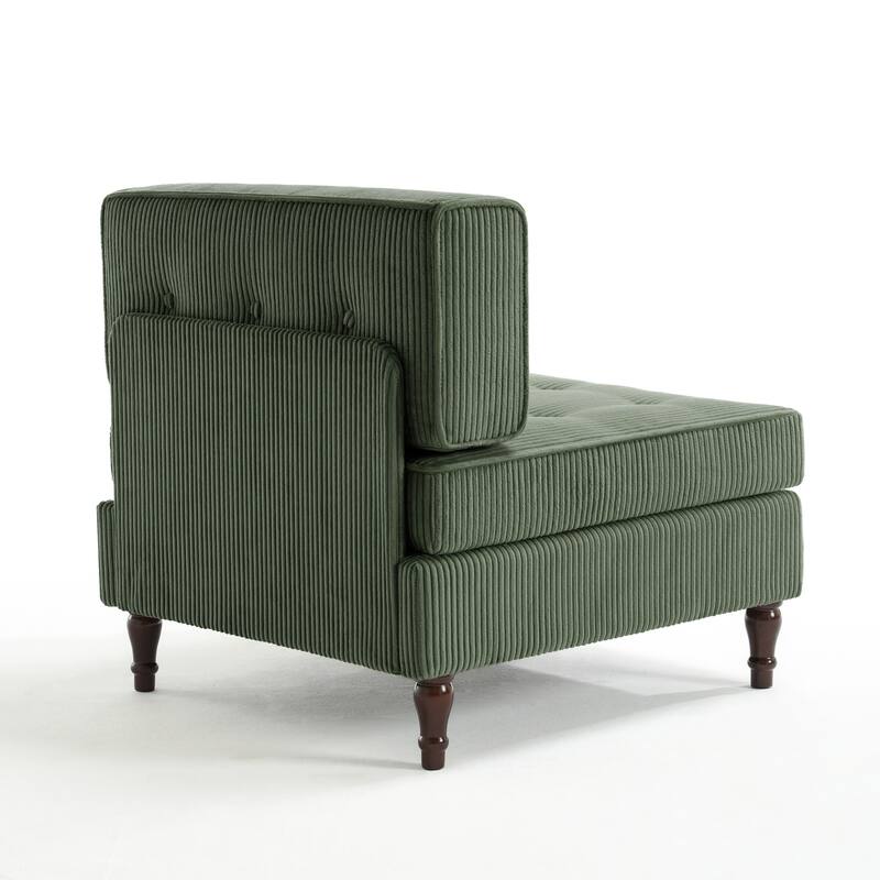 32.57" W Upholstered Corduroy Armless Accent Chair