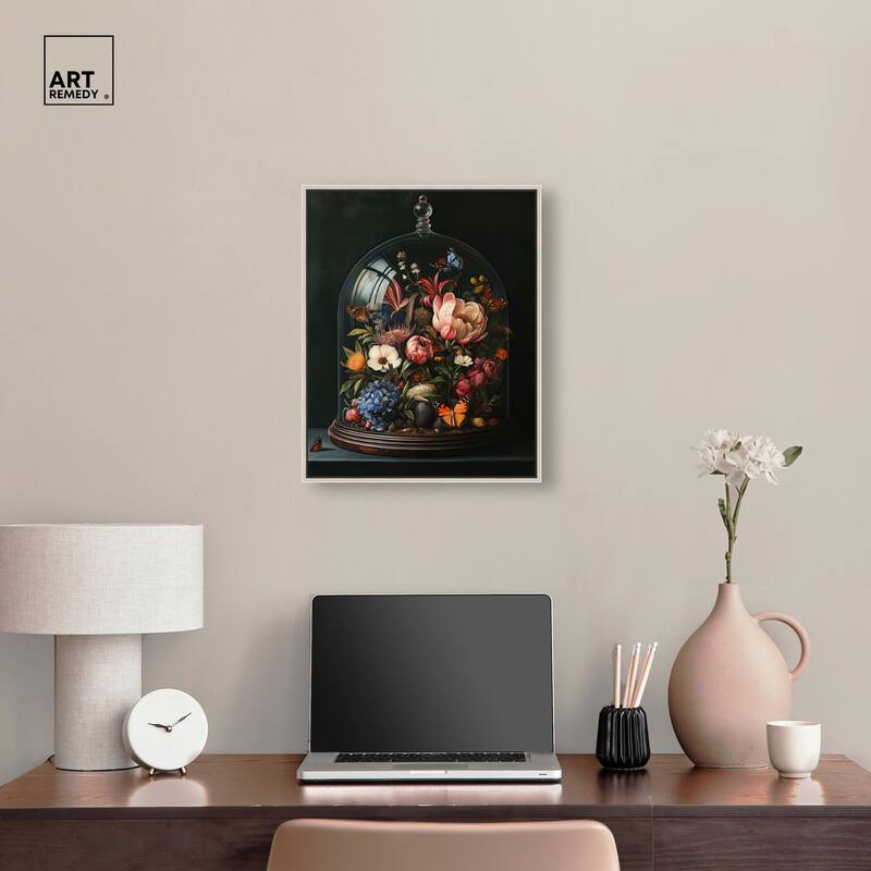 Bell Jar Garden II Canvas by Art Remedy