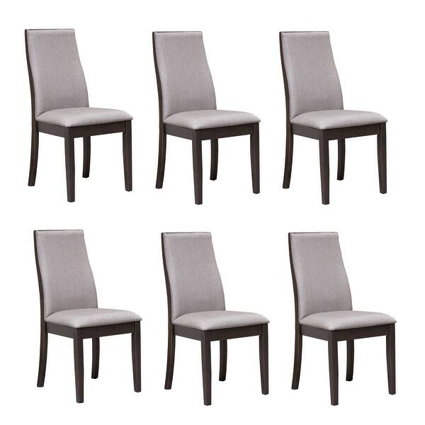 Charleston Upholstered Solid Back Dining Chairs (Set of 6) Bed Bath