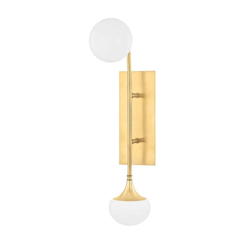 Hudson Valley Lighting Fleming 2 Light 23" Tall LED Bathroom Sconce - Aged Brass