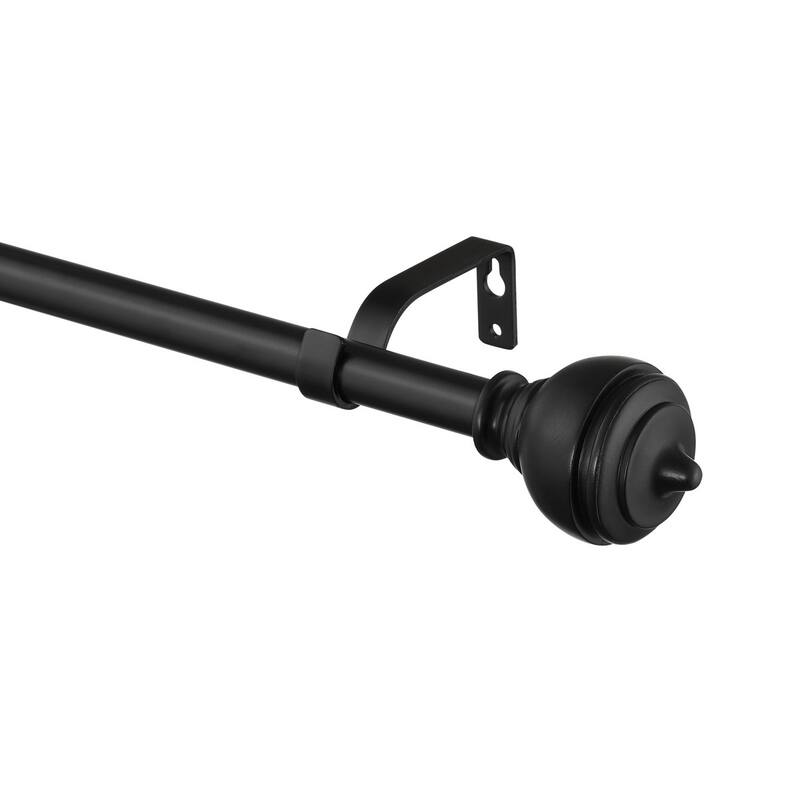 Acroma Black Steel Adjustable Single Elengant Curtain Rod.