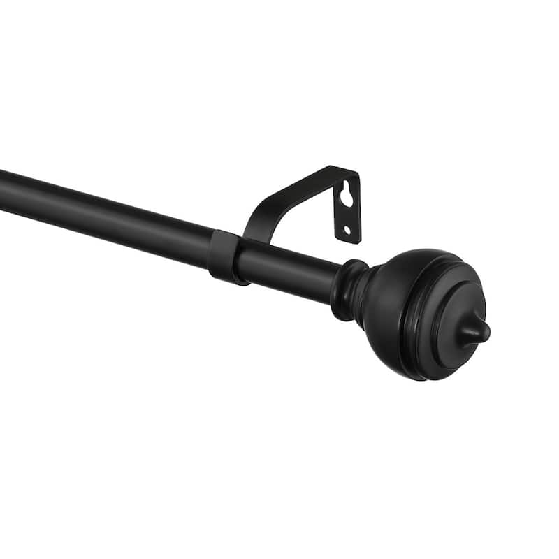 Acroma Black Steel Adjustable Single Elengant Curtain Rod