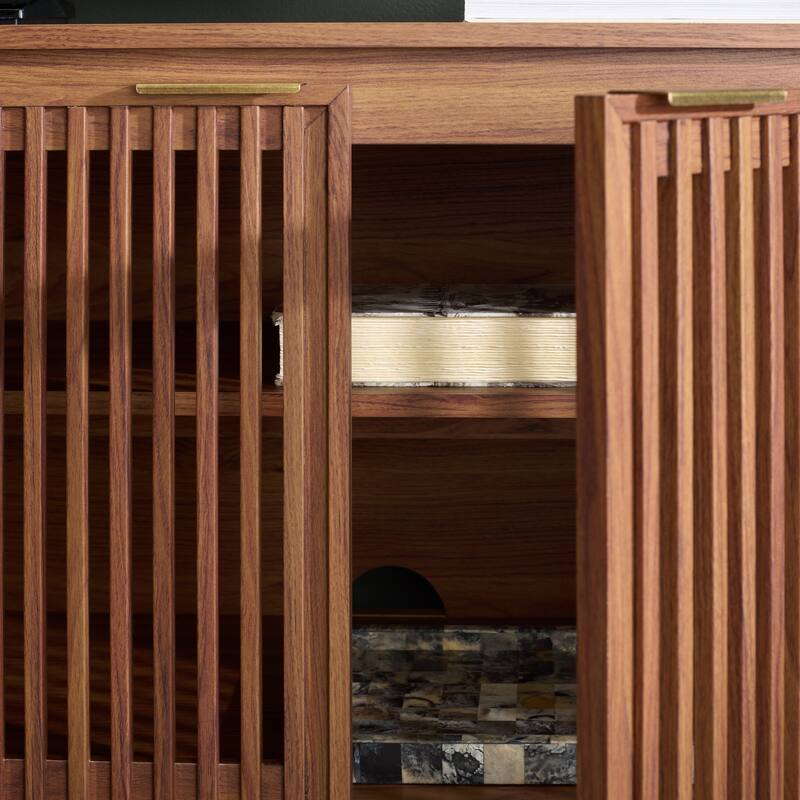 SAFAVIEH Home Quaid 4-Door Sideboard - 62"W x 18"D x 25"H