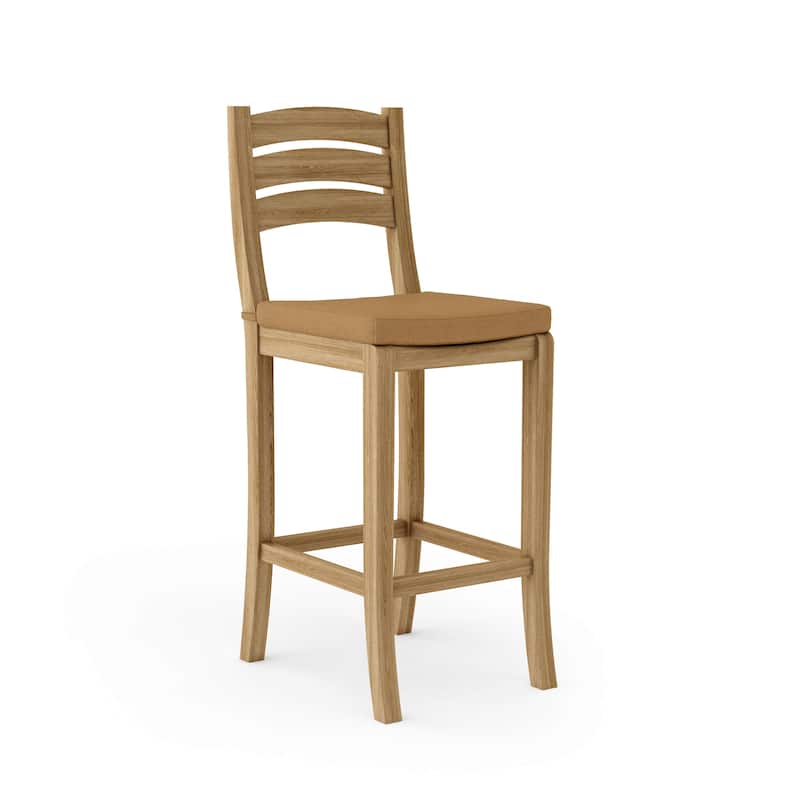 Mandalay Teak Outdoor Bar Stool - N/A